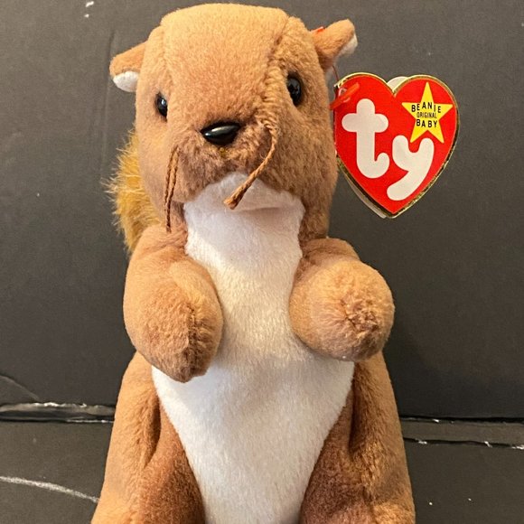 Ty Toys Ty Beanie Baby Babies Nuts Squirrel Rarest Tag Errors